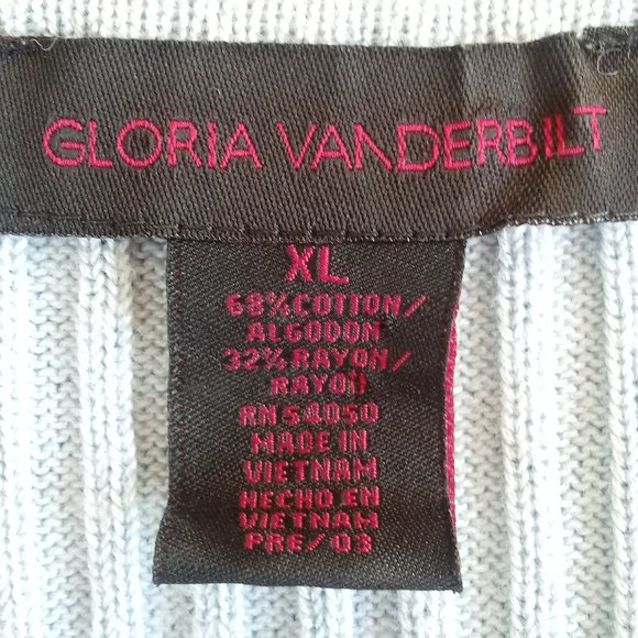 Gloria Vanderbilt Ice Blue Ribbed Shell - Picture 6 of 8